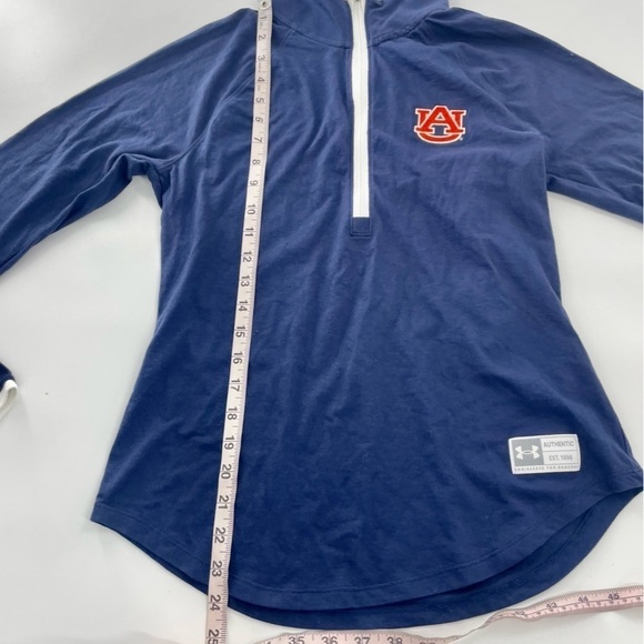 Under Armour Auburn Tigers Team Issue Navy Blue 1/4 Zip Pullover Jacket NWOT S - Picture 5 of 9